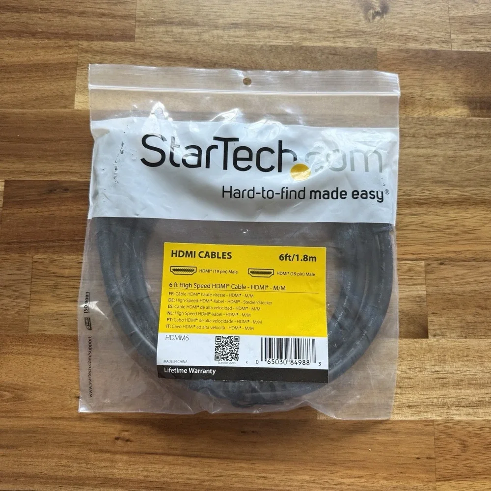 Startech High Speed HDMI Cable 1.8m/6ft HDMI Male to HDMI Male HDMM6